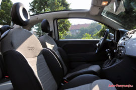 Fiat 500C - wnetrze - perspektywa od strony pasazera